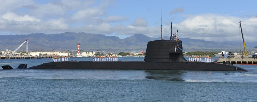 일본이 호주에 수출하려다 실패한 소류급 잠수함. 사진=미 해군