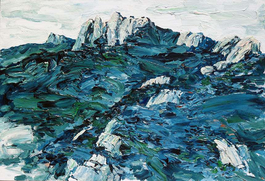 산: 73×50cm Acrylic on canvas 2020