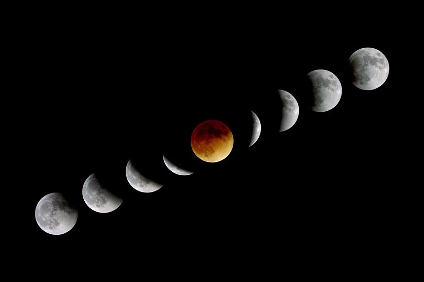 개기월식은 달이 지구 그림자 속으로 들어오는 현상으로 달이 정확하게 태양 반대편에 놓이는 보름날 찾아온다. 지구의 그림자 속으로 진입하면서 월식이 진행되는 달은 붉게 물든다. 그래서 오래전부터 혈액을 상징하는 붉은 달(Blood moon)과 여성의 생리를 연관 짓는 문화가 많았다. 사진=GABBY RAYMOND
