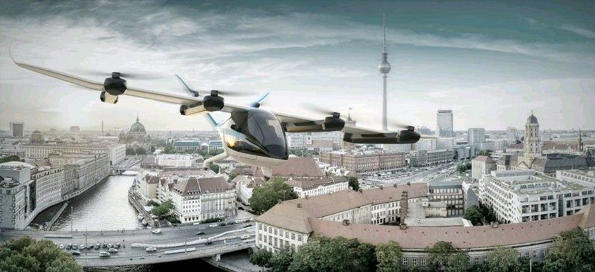 베를린의 우주항공 스타트업 넥스에어로의 수소동력 항공택시 eVTOL. 사진=NEX linkedin