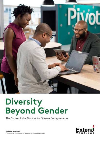 익스텐드 벤처스(Extend Ventures)가 2020년 발간한 ‘성별을 넘어선 다양성(Diversity Beyond Gender)’ 보고서. 자료=extend.vc
