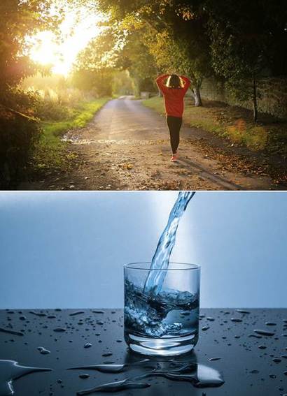 일어나자마자 시원한 물 한 잔 마시기, 등산과 숲길 걷기 등 바른 습관을 꾸준히 유지하는 것이 건강을 지키는 비결이다.